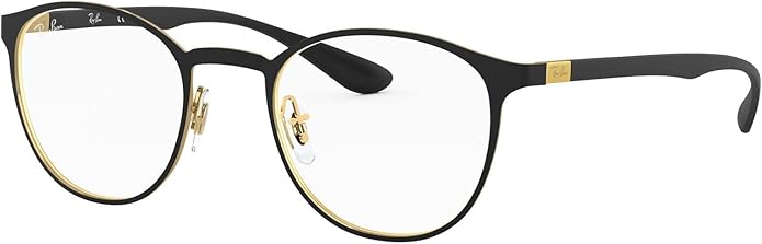 Ray-Ban Unisex Rx6355 Round Prescription Eyeglass Frames