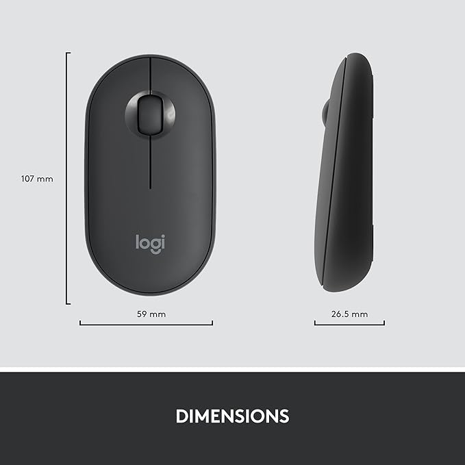 Logitech MK470 Slim Wireless Keyboard and Mouse Combo - Modern Compact Layout, Ultra Quiet, 2.4 GHz USB Receiver, Plug n' Play Connectivity, Compatible with Windows - Graphite