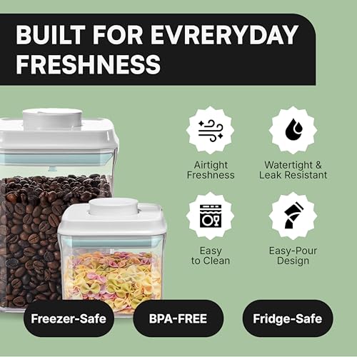 Bop Top Airtight Food Storage Containers with Lid 13.5 Cups / 108 oz | Kitchen Canister Sets | Air Tight Pantry Container | Pop Top Dry Food Storage Containers for Snacks, Sugar, Flour, Baking, Pasta - color: 108 oz