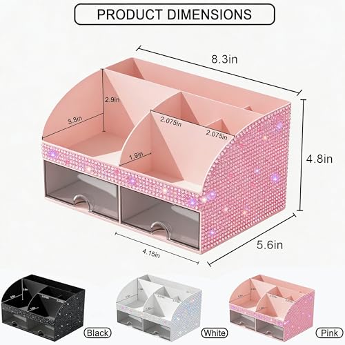 COMFYROOM Makeup Organizer, Bathroom Organizer (Bling Pink) - color: Bling Pink