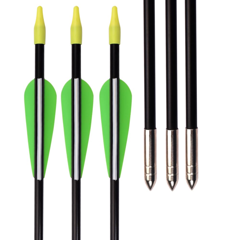 Fiberglass Practice Arrows Archery 30 Inch Target Shooting Safety Recurve Bows Suitable for Youth Woman Beginner 6 PCS