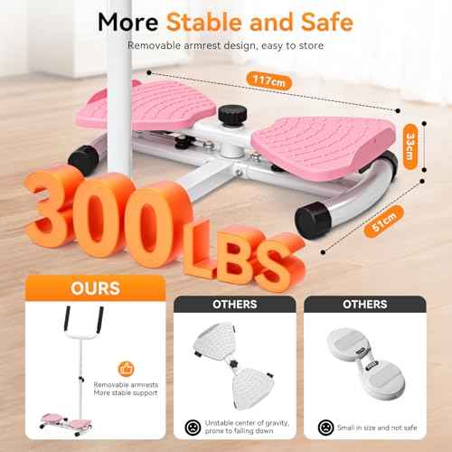 Freepi Waist Twister Machine Exercise,Ab Workout Equipment With 300lbs,Waist & Abdomen Muscle Home Exercise Equipment,Adjustable Silent Ab Twisting Board for Women Man