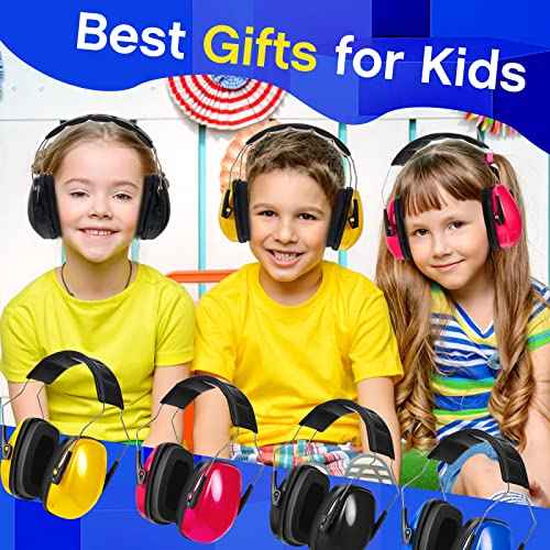 Amylove 6 Pcs Kids Noise Cancelling Headphones 27db Adjustable Earmuffs for Autism Sensory Toddler Children