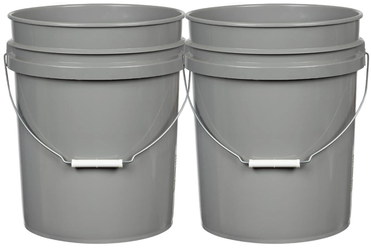 House Naturals 5 Gallon Premium HPDE Plastic Bucket - Made in USA Food Grade Container, BPA Free All Purpose Pail (5, Red)