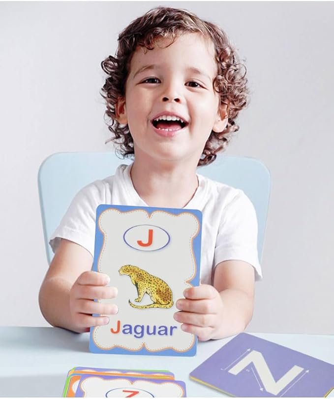Erasable French Alphabet flashcards. - Write and Wipe Laminated ABCD Letter Tracing Practice Card for Kindergarten (26 Flashcards with Marker) (French Version)