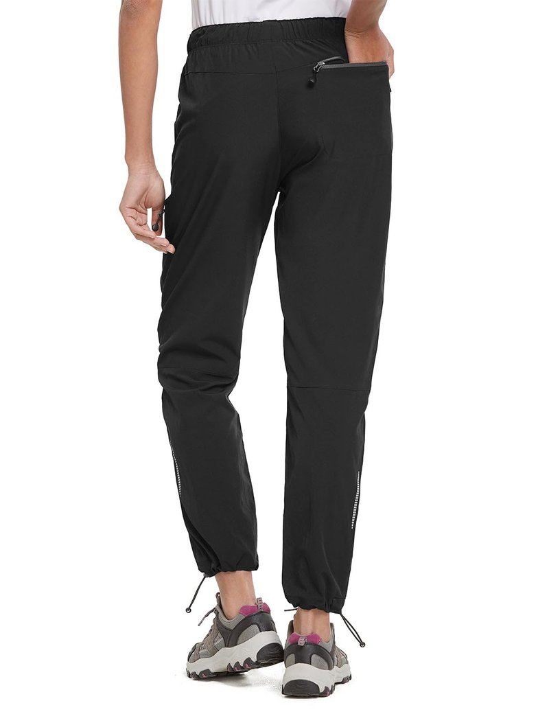 baleaf Travel Pants Women Hiking Long Tall Lightweight Quick Dry Water Resistant Cargo Pants 31'' Trip 31''-Black M
