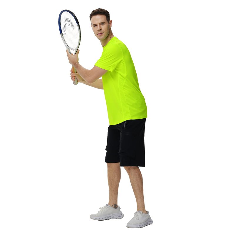 Corna High Vis Safety T-Shirt,Short Sleeve 3xlt Shirts Big and Tall Breathable High Visibility Yellow-3XL