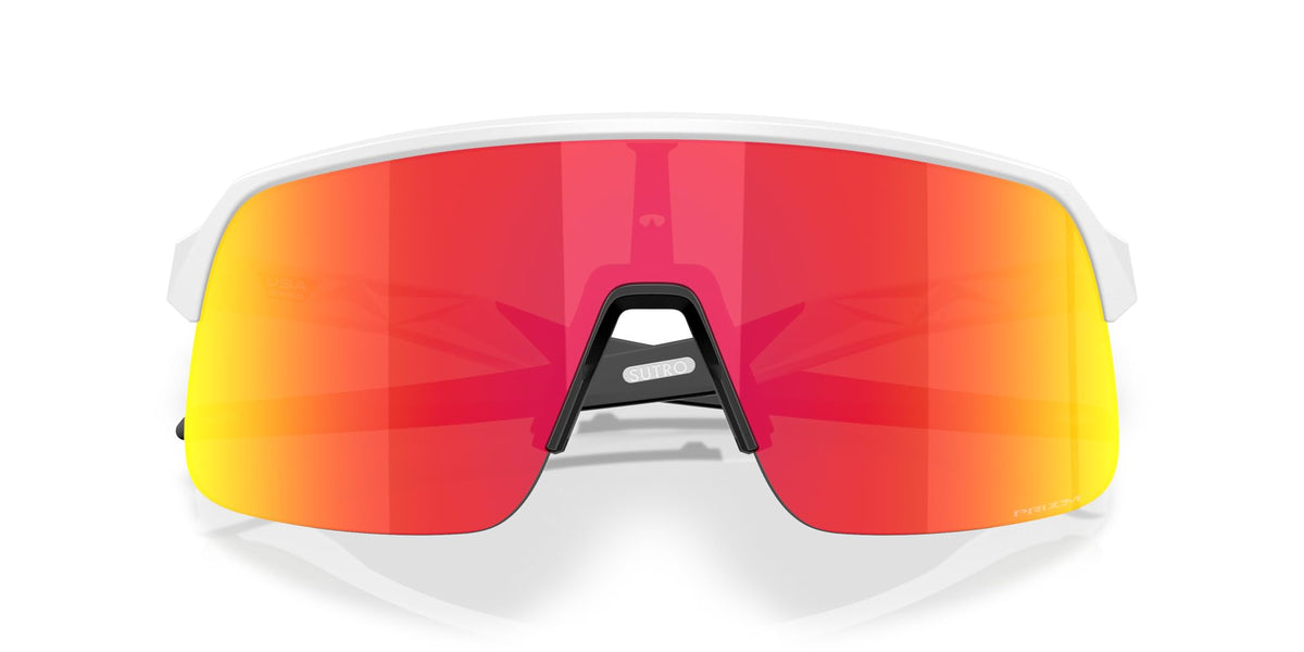 Oakley OO9496 Sutro Lite S Sunglasses, Matte White/Prizm Ruby, 34 mm