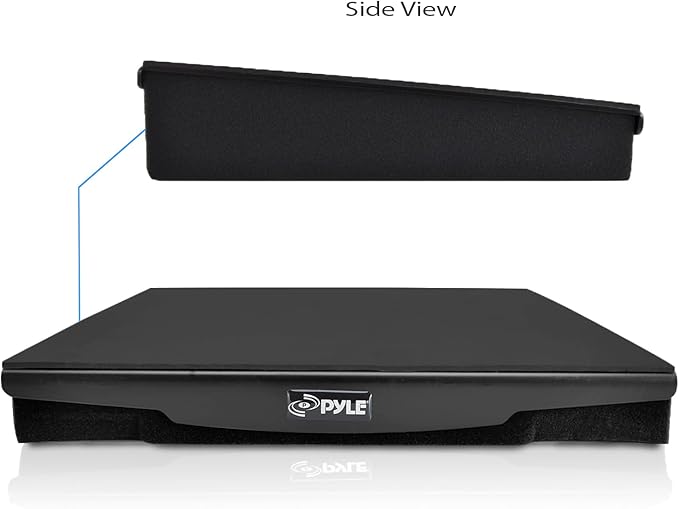 Pyle Speaker Isolation Pads - 13 x 11 x 2.6 inches - Acoustic Noise Isolation Platform - Foam Riser Recoil Stabilizer with Rubber Base for Studio Monitor, Subwoofer, Loudspeaker - PSIO8