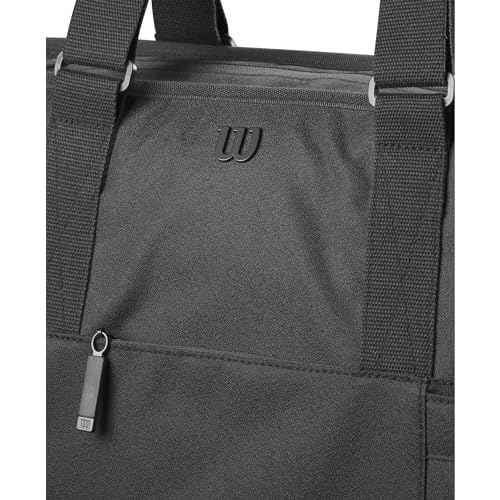 WILSON 2024 Lifestyle Tote Tennis Racket Bag - Holds up to 2 Rackets, Black