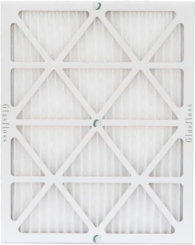 Glasfloss 16x20x1 MERV 10 Pleated Air Filters. Box of 6. Actual Size: 15-1/2 x