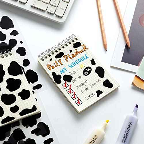 600Pcs Cow Print Stickers, Self-Adhesive Wall Decals Vinyl Print, Black Waterproof Animal Stickers for Cow Themed Bathroom, Nursery, Bedroom and Living Room Wall Decor