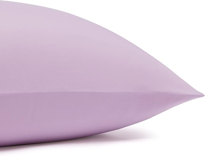 Amazon Basics Lightweight Super Soft Easy Care Microfiber 3 Piece Bed Sheet Set With 14-inch Deep Pockets, Twin XL, Frosted Lavender, Solid