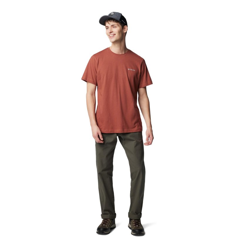 Columbia Men's Thistletown Hills Short Sleeve, Auburn Heather, 5X Tall