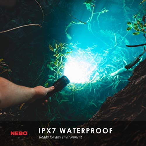 NEBO Redline 6K Rechargeable Flashlight | 6000 Lumens, 4 Light Modes, Durable Metal & Waterproof, Bright Tactical Light for Camping, Hunting & EDC, Includes Charging Cable