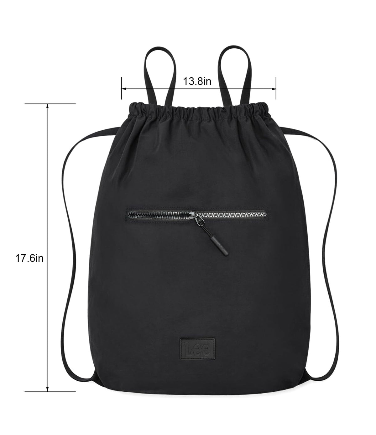 Montana West Lee Drawstring Backpack Bag Lightweight Small Gym Swim Beach Bag Water Resistant Sports Sackpack for Men Women, LEE48-002BK