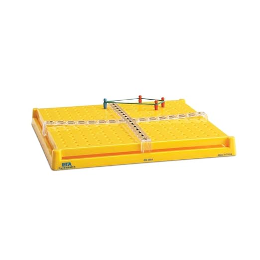 hand2mind XY Coordinate Pegboard (Moveable X-Y Axis), Geoboards with Rubber Bands, Geometry Board, Middle School Math Manipulatives, Rubber Band Peg Board, Geometric Shapes for Classroom