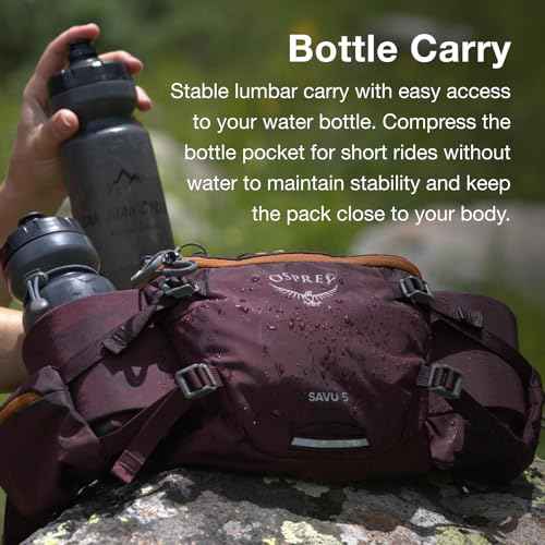 Osprey Savu 5L Biking Waist Pack for Men and Women, Black