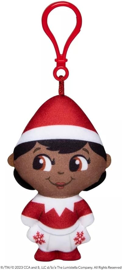 The Elf on the Shelf Scout Elf Plushee Mini Pals Clip-On Set of 2: 4" Boy and Girl Mini Pals Dark Tone