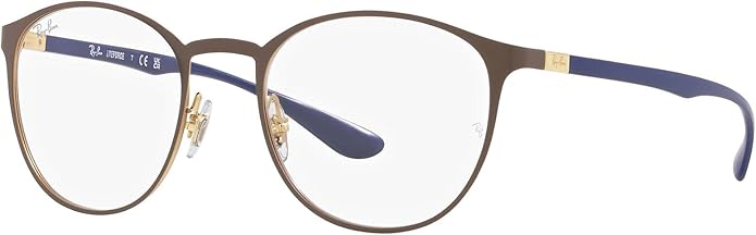 Ray-Ban Unisex Rx6355 Round Prescription Eyeglass Frames