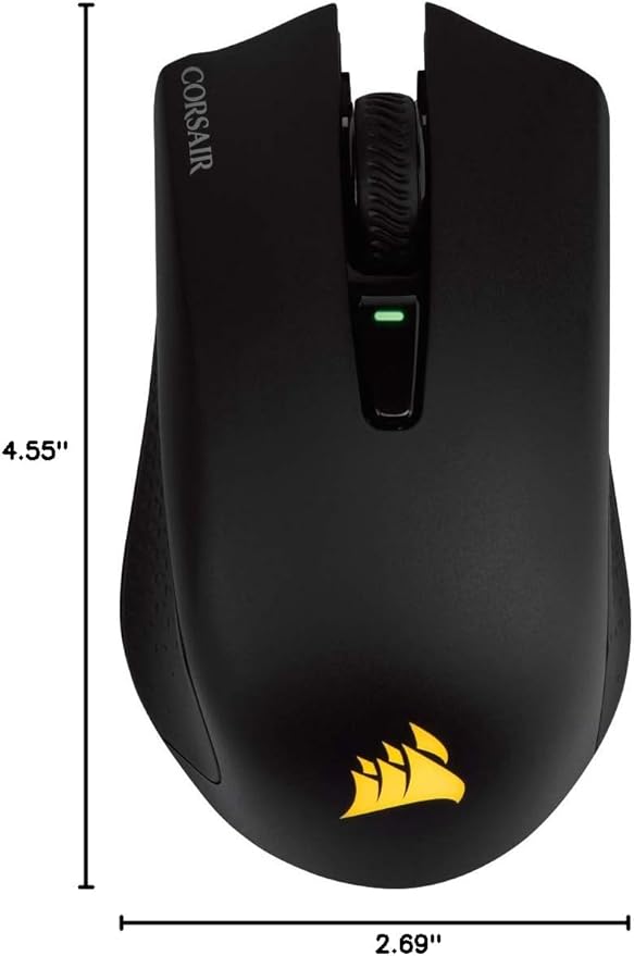 Corsair Harpoon Wireless RGB Lightweight FPS/MOBA Gaming Mouse – 10,000 DPI – 6 Programmable Buttons – Low-Latency Bluetooth – iCUE Compatible – PC, Mac, PS5, PS4, Xbox – Black
