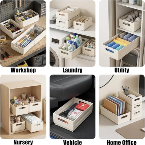 2 Pack Expandable Plastic Storage Boxes, Multi-Purpose Folding Organizer, Drawer Storage Divider For Bedroom, Kitchen And Snack Storage (XL) - size: XL