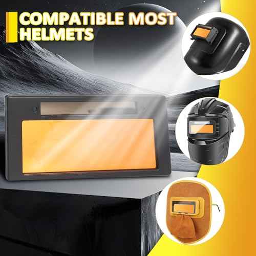 Auto Darkening Welding Lens, Shade 10 True Color Welding Lens Gold 2x4 1/4 Welding Lense for Sugar Scoop Welding Hood or Pancake Welding Hood (Len Inside the Gloves)