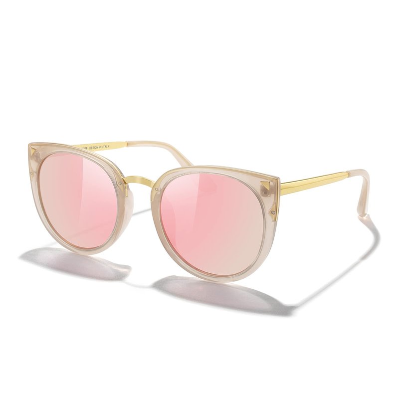 MERRY'S Girls Cat Eye Sunglasses for kids Children Polarized Sunglasses S7000 (Pink Mirror, 49)