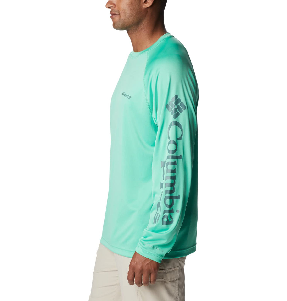 Columbia Men's Terminal Tackle Long Sleeve Shirt, Light Jade/Metal Logo, 3X Big