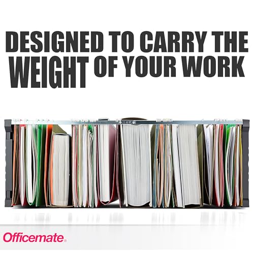 Officemate Plastic Hanging File Folder Frame, 18 Inch, Letter and Legal Size. 1 Set (91961), Black and Gray - size: 18 Inch