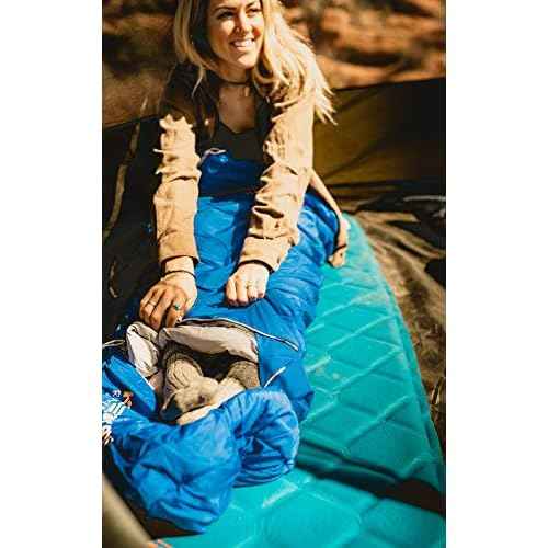 Kelty Rambler 50 Degree Synthetic CloudLoft Insulated Sleeping Bag, Unzips Completely to A Blanket, Anti-Snag Zipper & More