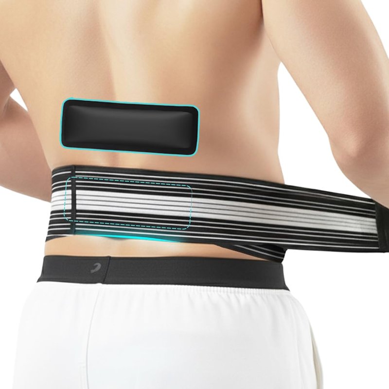 Canviu Back Brace for Lower Back Pain - Immediate Relief from Sciatica, Herniated Disc, Scoliosis - Breathable + Lumbar Support Pad - For Men & Women (Large)