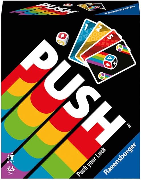 Ravensburger Push 2024 - Exhilarating Card Game for Family Fun - Suitable for 2-6 Players, Aged 8 and Up | Fast Paced | Easy to Learn | Perfect for Parties