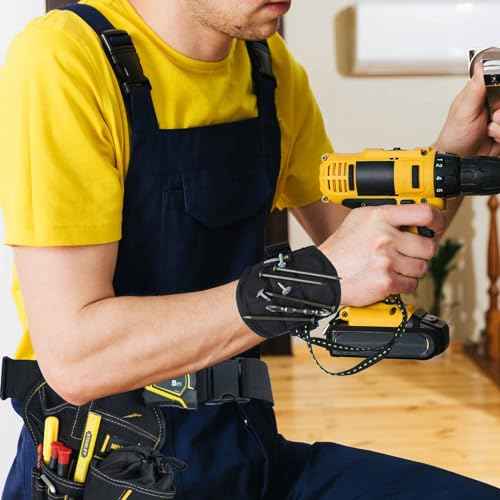 MELOTOUGH Impact Holster 3-in-1 Drill Holster Combo with Magnetic Wristband,Tool Belt Drill Holder with Bit Pouch(Right Handed)