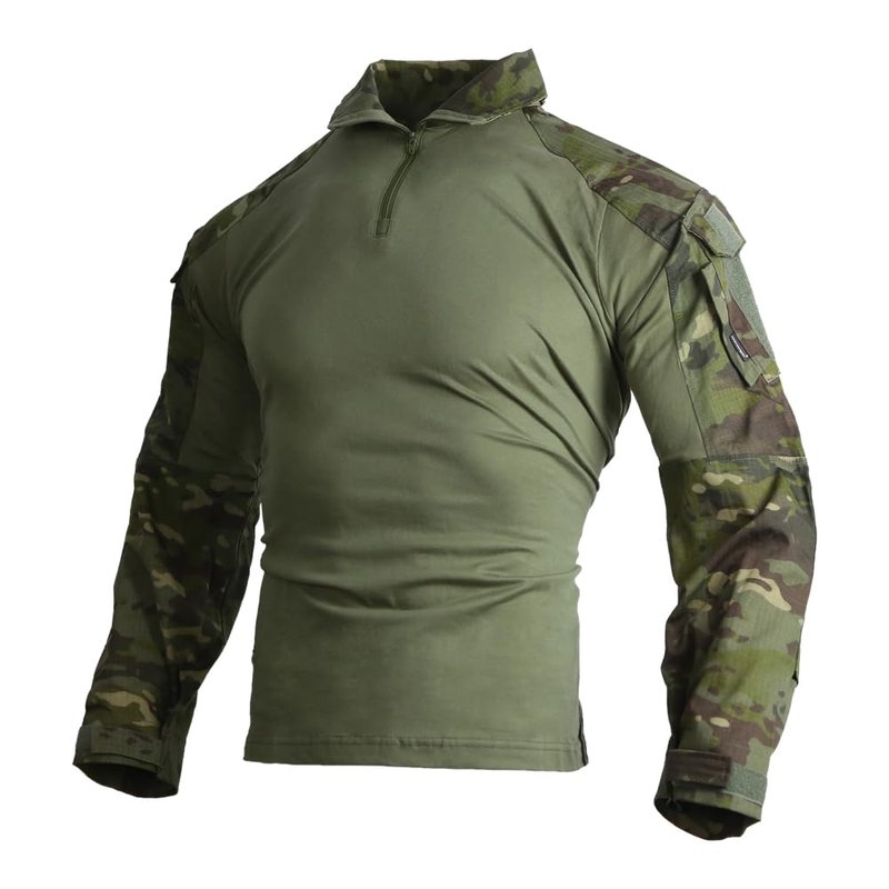 EMERSONGEAR Men's Tactical Shirt,Airsoft Combat Army Paintball Quick Dry Long Sleeve BDU T-Shirt Top
