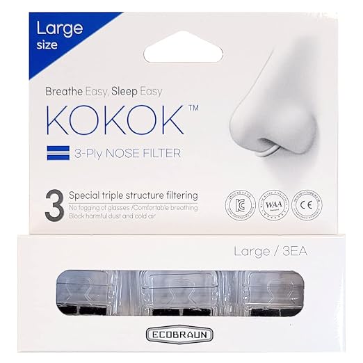 3-Ply Nose Filter Reusable Breathable Nasal Plugs Air Filteration