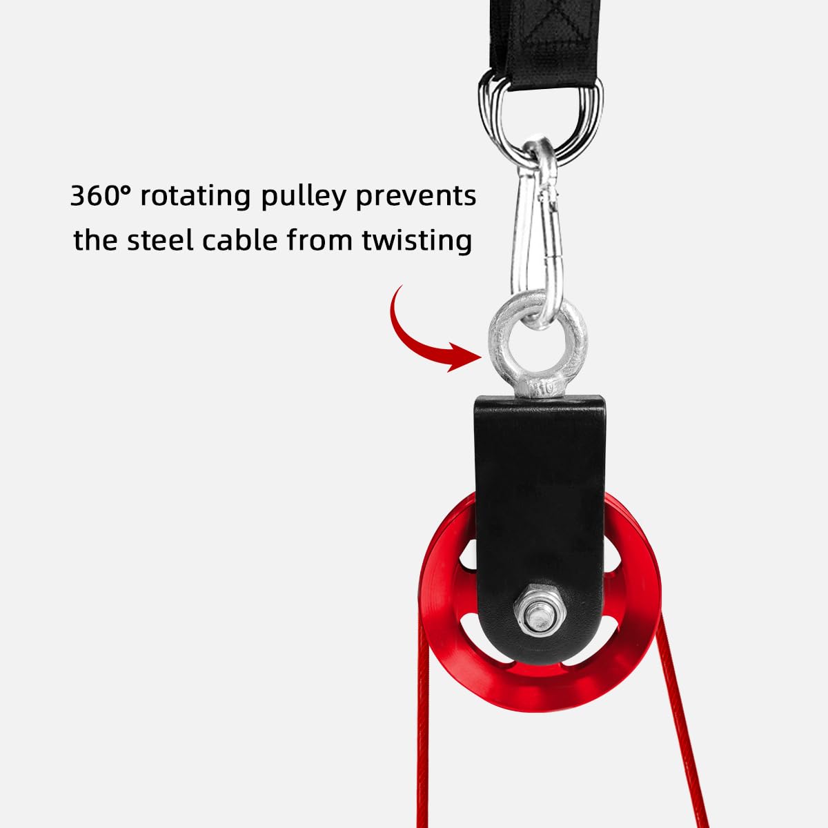 SUNMEG LAT Pulldown and Lift Weight Pulley System Cable Machine Fit Olympic 2 inch Attachments for Triceps Pull Down, Biceps Curl, Back, Forearm, Shoulder Home Gym Muscle Training Equipment