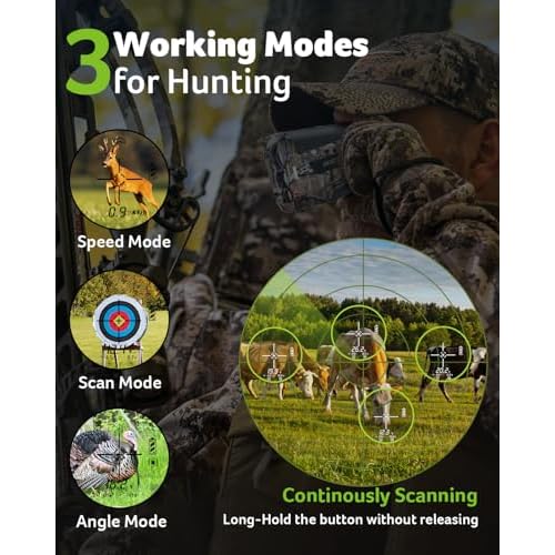 Acer Hunting Range Finder with Slope - 800/1200 Yards Range Finder for Hunting, 6X Magnification, Waterproof Archery Rangefinder for Deer, Rechargeable Battery with Magnet Stripe