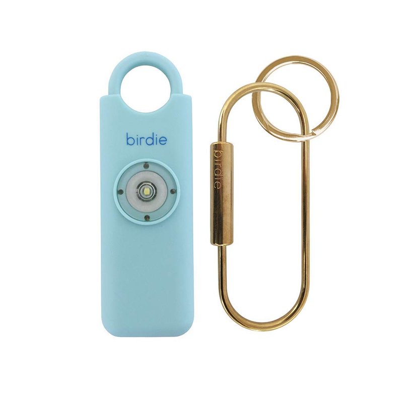 She’s Birdie–The Original Personal Safety Alarm for Women by Women–Loud Siren, Strobe Light and Key Chain in a Variety of Colors (Aqua)