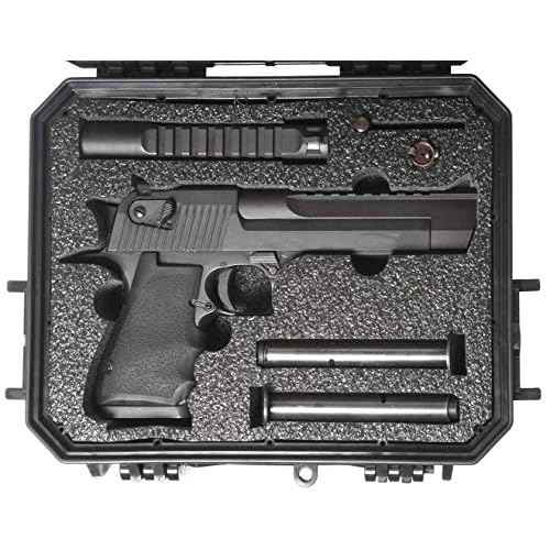 Case Club Case fits Desert Eagle in Pre-Cut Waterproof Pistol Case with Storage for 4 Extra Magazines & 1 Extra Barrel