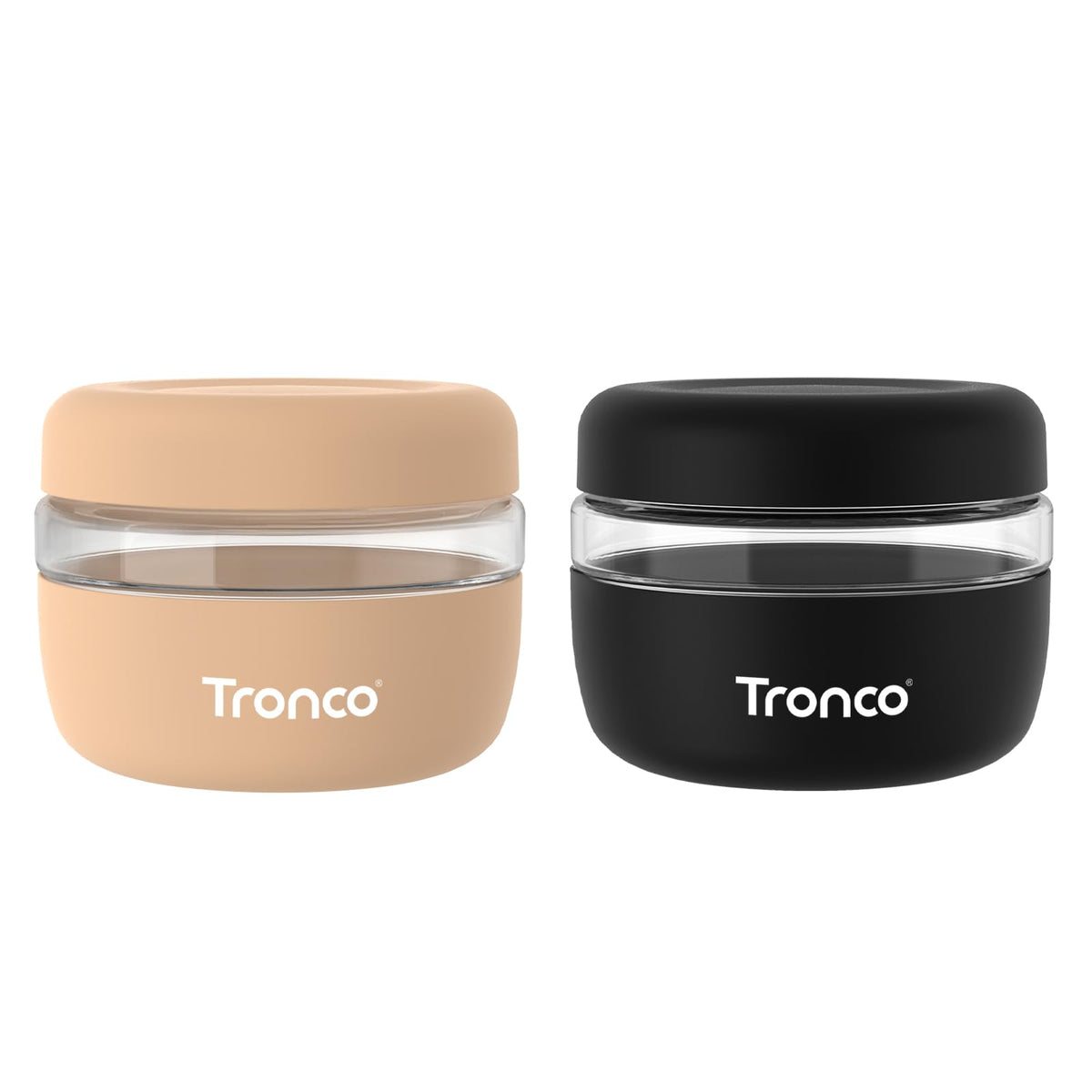 Tronco 16 oz Glass Food Storage & Lunch Bowl Containers with Airtight Lids