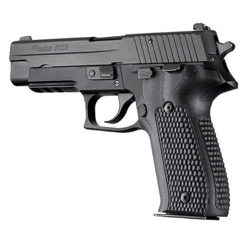 Hogue Piranha Scale G10 Grip for SIG SAUER P226 & P226 MK25, Solid Black - 26139