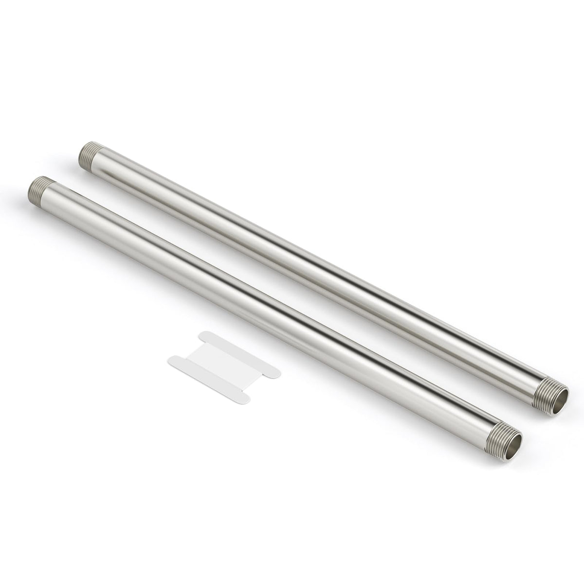 TAILONZ PNEUMATIC 2" NPT Male x 2" NPT Male 304 Stainless Steel Pipe Nipple, 10" Length Cast Pipe Fitting, Threaded Connector（Pack of 2）
