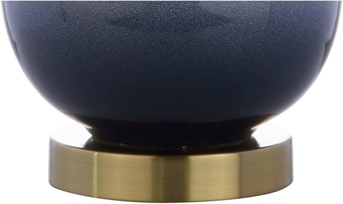 JONATHAN Y JYL3019A Gradient 25" Ceramic/Brass LED Table Lamp Contemporary Traditional Bedside Desk Nightstand Lamp for Bedroom Living Room Office College Bookcase LED Bulb Included, White/Navy