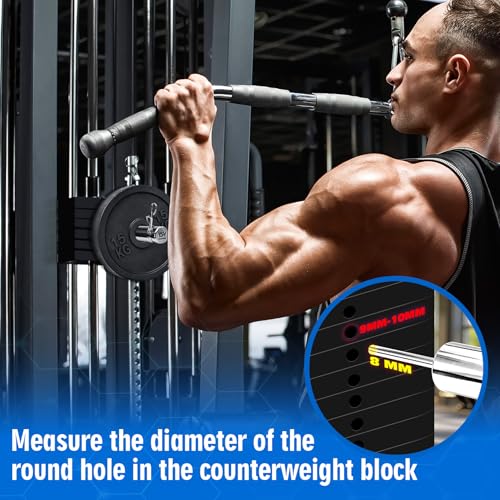 Weight Stack Pin Extender for Cable Machine & Home Gym | ¨ª10 mm £¦ ¨ª8 mm?Heavy-Duty Steel Construction | Magnetic Safety Design | Adds Up to 100 lbs Extra Weight