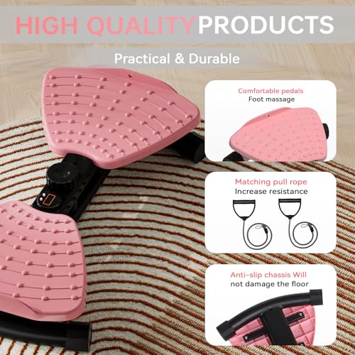 (440 lbs Weight Capacity) Waist Twister, Waist Twister Machine Exercise Fitness Tool, Twist Machine for Slim Waist and Core, with Smart LED Digital Display, 20dB Ultra-Quiet for Women Men