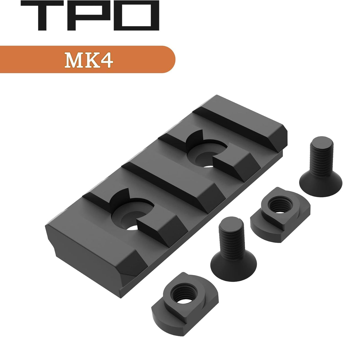 TPO Aluminum Mlok Picatinny Rail Mount, T-Nuts & Screws & Hex Wrench Included (4-Slot) MK4