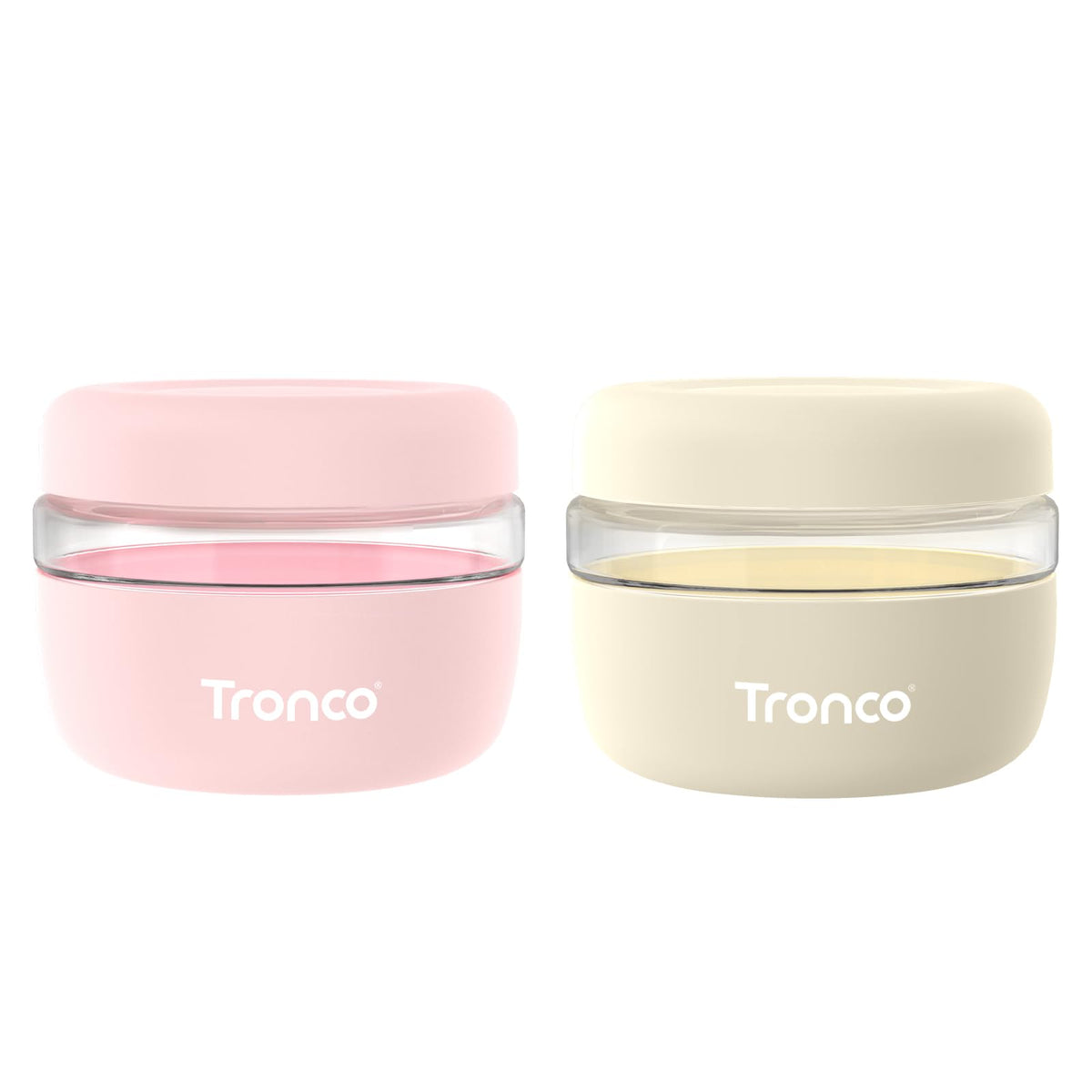 Tronco 16 oz Glass Food Storage & Lunch Bowl Containers with Airtight Lids