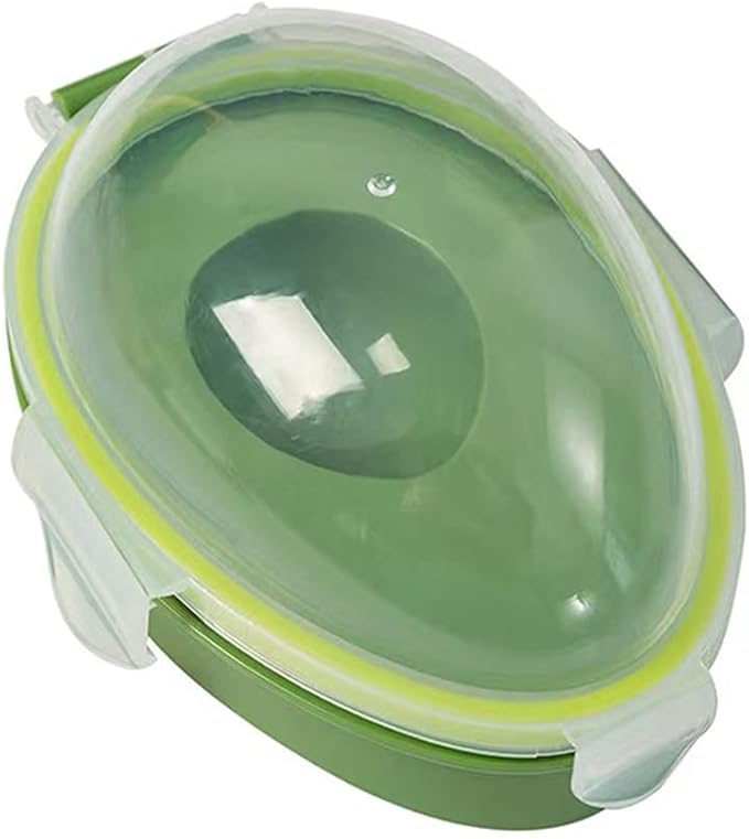 MEELYHOME Modern/Minimalist Avocado Keeper, Green Plastic, 15.3x11x8cm/6.02x4.33x3.15, Take-Out