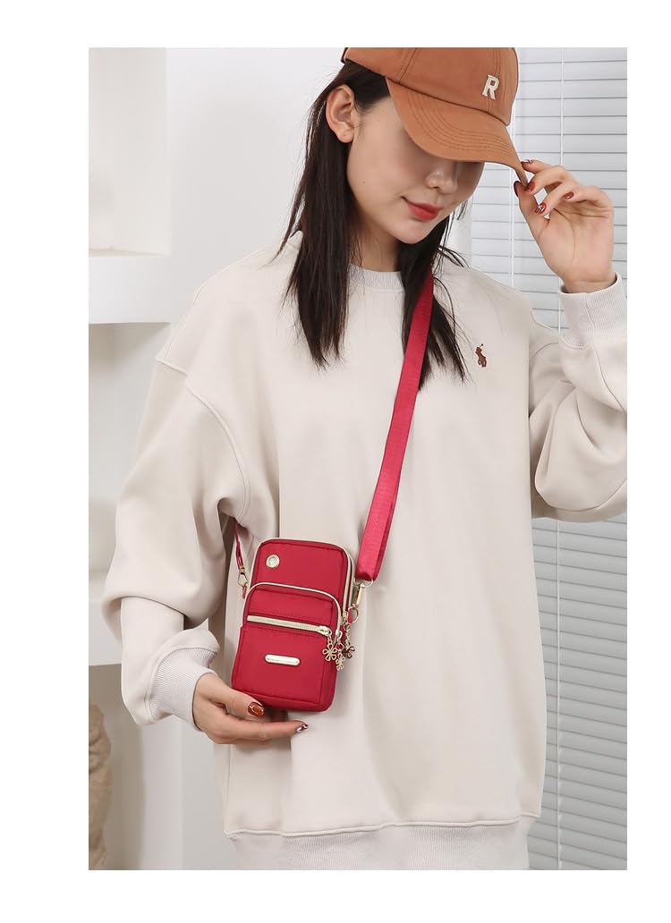 Women's Small Crossbody Bag - Mini Mobile Wallet, Lightweight Mobile Wallet Shoulder Bag